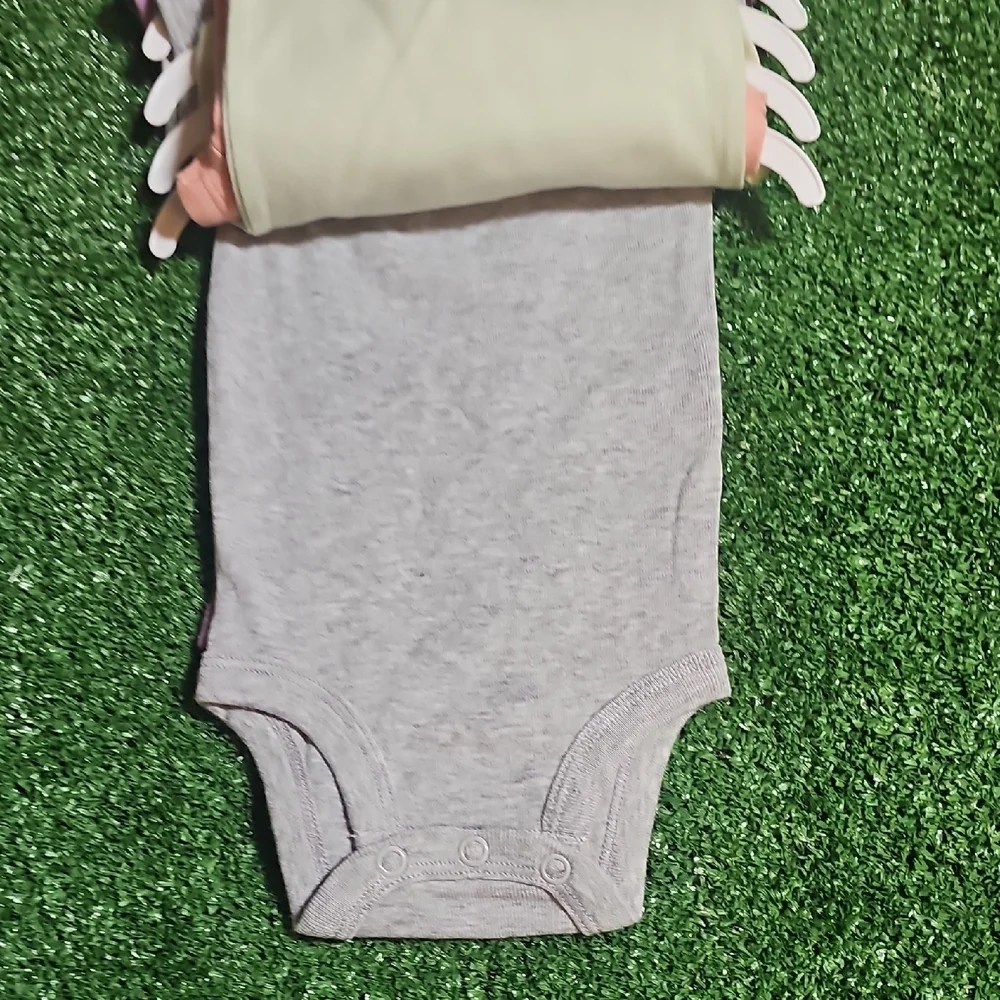 Carter's Purple, Gray, and Pink Bodysuit Set